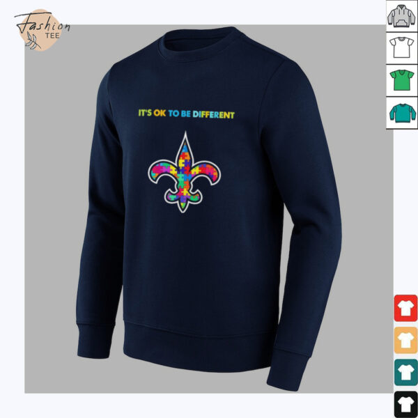 New Orleans Saints Autism awareness It’s ok to be different Shirt