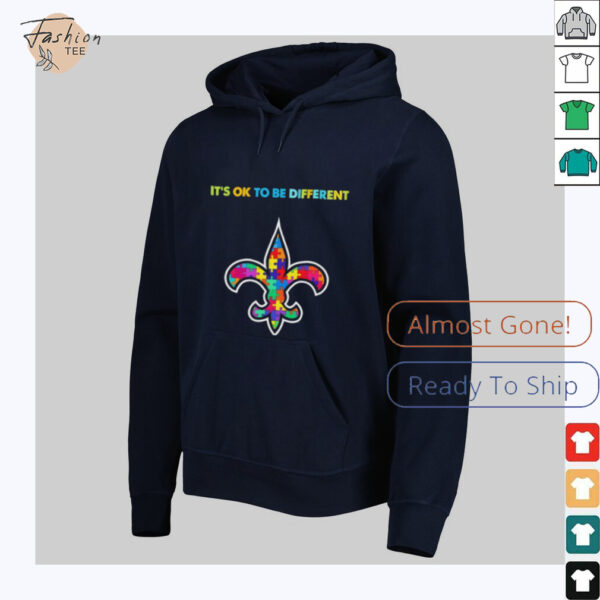 New Orleans Saints Autism awareness It’s ok to be different Shirt
