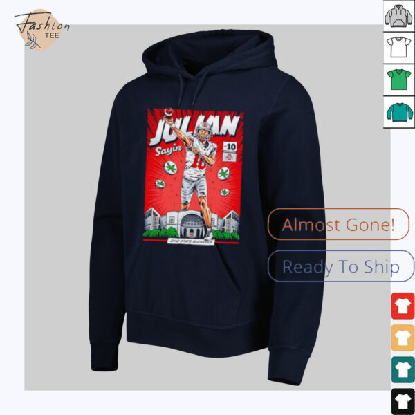 Ohio State Buckeyes #10 Julian Sayin NIL comic shirt