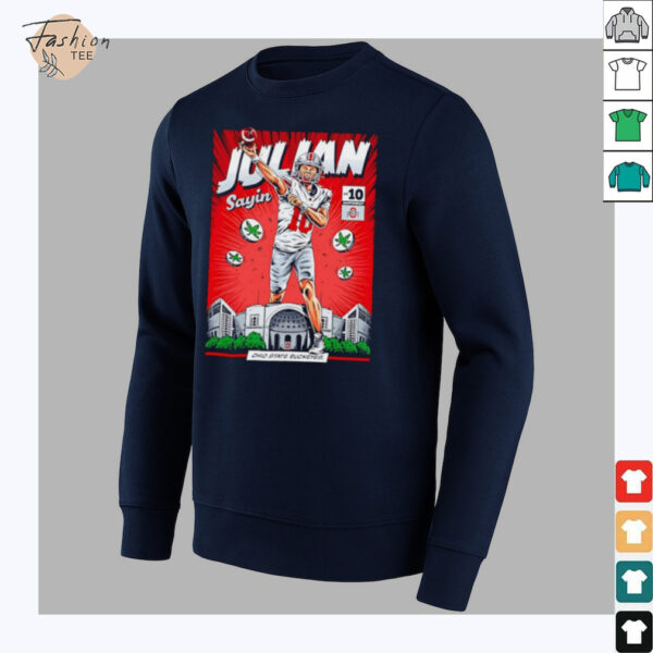 Ohio State Buckeyes #10 Julian Sayin NIL comic shirt