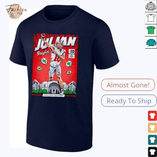 Ohio State Buckeyes #10 Julian Sayin NIL comic shirt