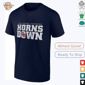 Oklahoma Sooners Crimson Hometown Horns Down shirt