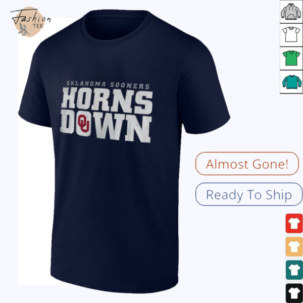 Oklahoma Sooners Crimson Hometown Horns Down shirt