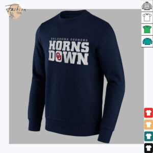 Oklahoma Sooners Crimson Hometown Horns Down shirt