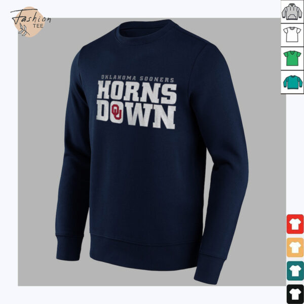 Oklahoma Sooners Crimson Hometown Horns Down shirt