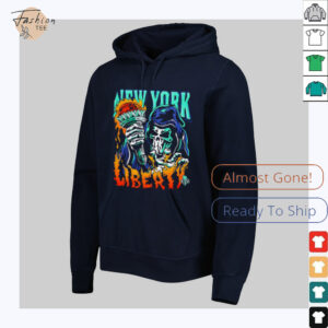 New York Liberty Torch player skeleton shirt