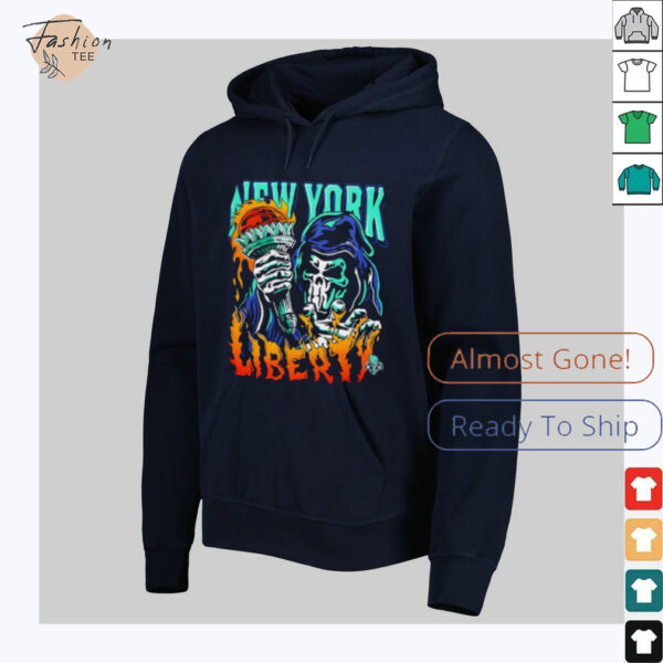 New York Liberty Torch player skeleton shirt