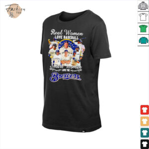 Real woman love baseball smart women love the Milwaukee Brewers shirt