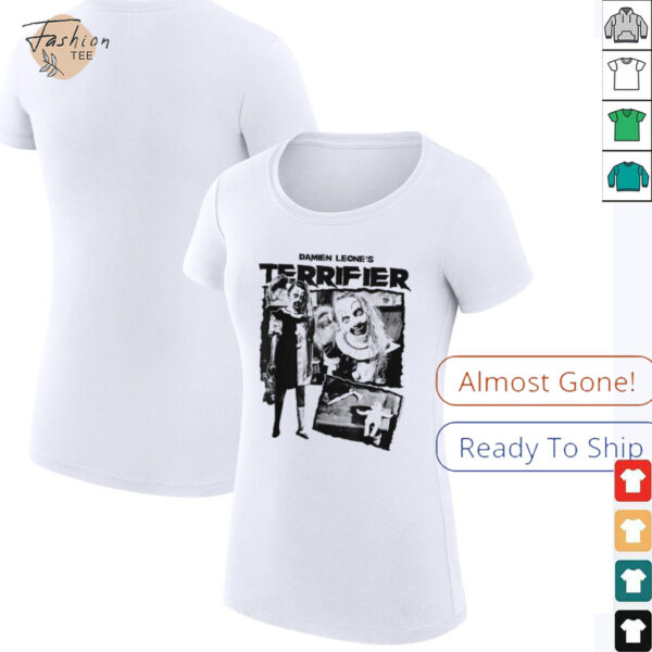 Terrifier Little Pale Girl Creepy Collage Horror Movie T Shirt