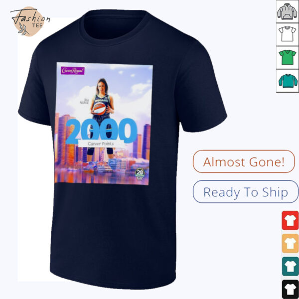 That’s 2000 Career Points for Kia Nurse Chicago Sky shirt