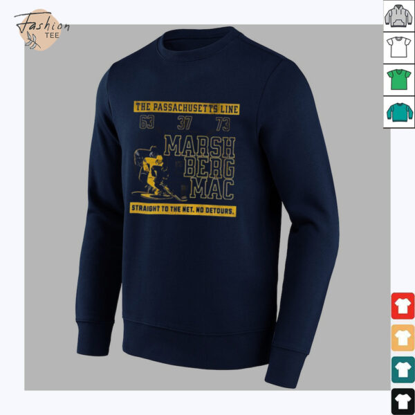 The Passachusetts Line Boston Bruins Hockey Marsh Berg Mac Straight To The Net No Detours shirt