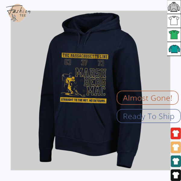 The Passachusetts Line Boston Bruins Hockey Marsh Berg Mac Straight To The Net No Detours shirt