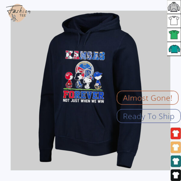 The Peanuts Kansas Sports Teams crossing forever not just when we win shirt