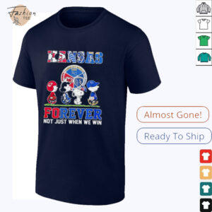 The Peanuts Kansas Sports Teams crossing forever not just when we win shirt