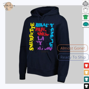 The Smurfs Character Outlines and Groovy Text Cartoon Shirt