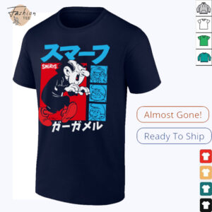 The Smurfs Gargamel Kanji Collage Vintage Cartoon Shirt