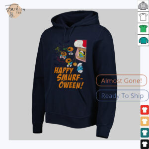The Smurfs Happy Smurf oween Halloween Pumpkin Retro Cartoon Shirt