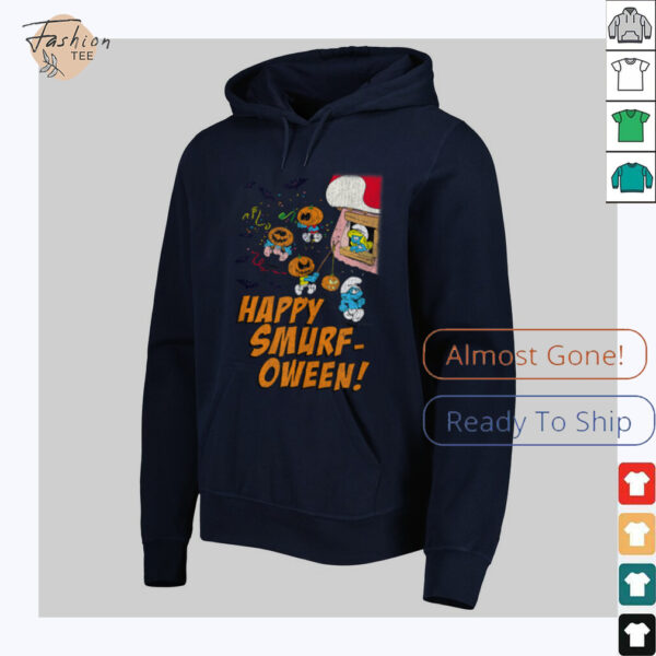The Smurfs Happy Smurf oween Halloween Pumpkin Retro Cartoon Shirt