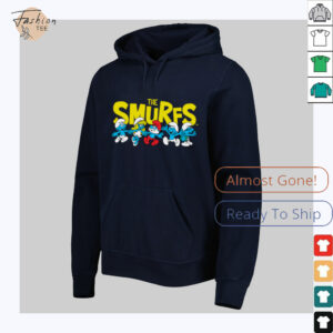 The Smurfs Logo with Smurfs Cast Retro Cartoon Shirt