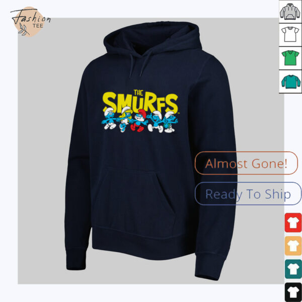 The Smurfs Logo with Smurfs Cast Retro Cartoon Shirt