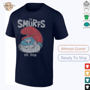 The Smurfs Vintage Papa Smurf Est. 1958 Retro Cartoon Shirt