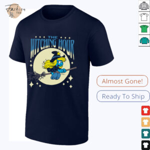The Smurfs Witching Hour Smurfette Halloween Retro Cartoon Shirt