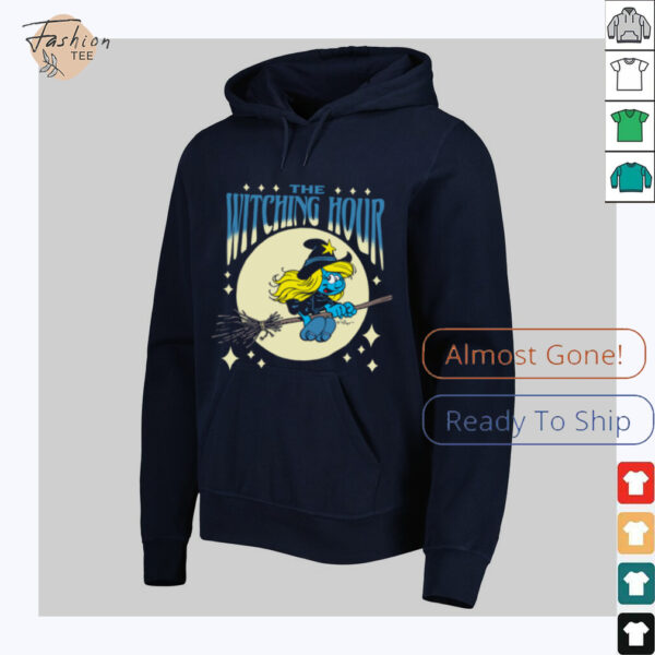 The Smurfs Witching Hour Smurfette Halloween Retro Cartoon  Shirt