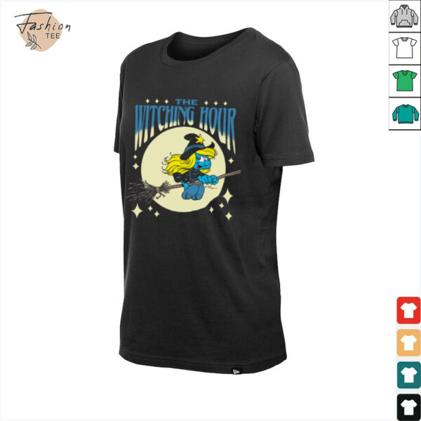 The Smurfs Witching Hour Smurfette Halloween Retro Cartoon  Shirt