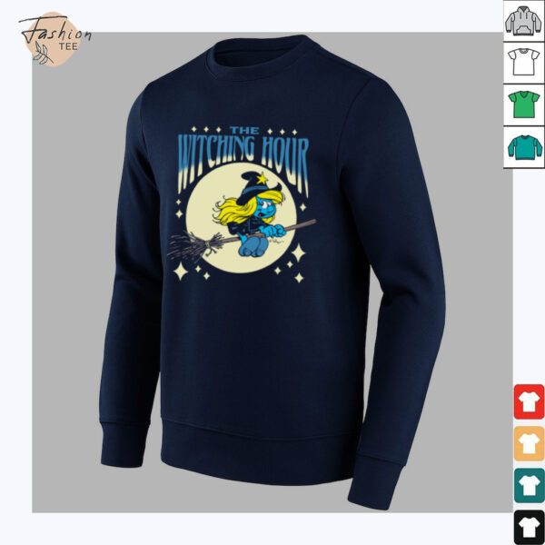 The Smurfs Witching Hour Smurfette Halloween Retro Cartoon  Shirt
