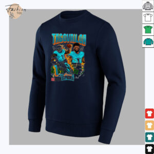 Tua Tagovailoa #1 Miami Dolphins Football flames comic shirt