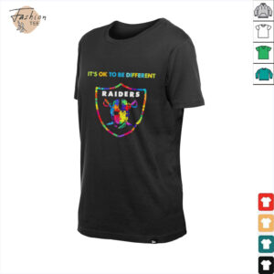 Las Vegas Raiders Autism awareness It’s ok to be different Shirt