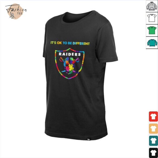 Las Vegas Raiders Autism awareness It’s ok to be different Shirt