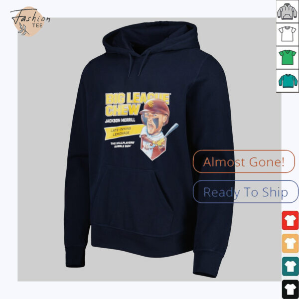 Big League Chew Jackson Merrill Late inning Lemonade The Ballplayers Bubble Gum shirt