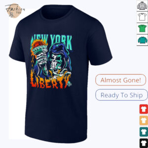 New York Liberty Torch player skeleton shirt