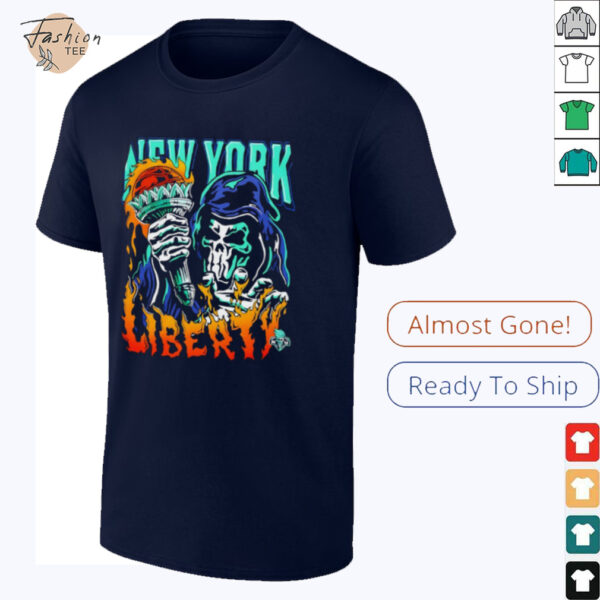 New York Liberty Torch player skeleton shirt